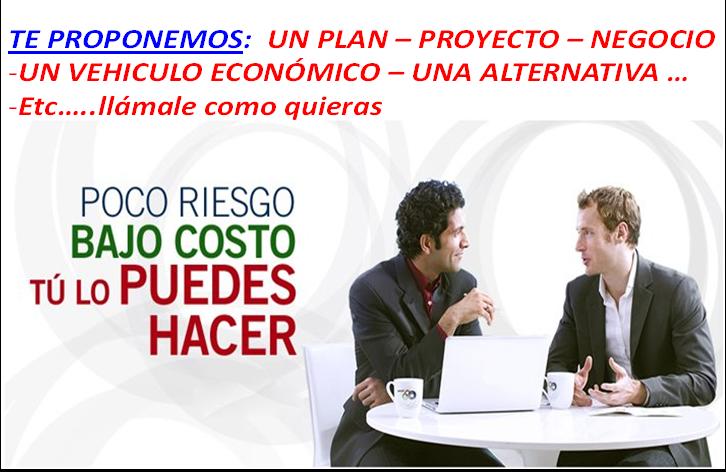 Poco riesgo, bajo costo, tú lo puedes hacer